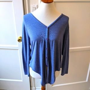 Everleigh blue and black striped top, Sz s